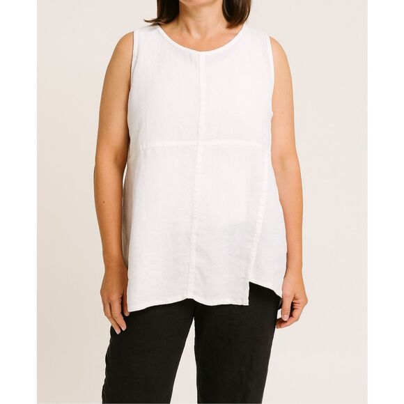 Flax linen sleeveless top sz Medium - Picture 1 of 8